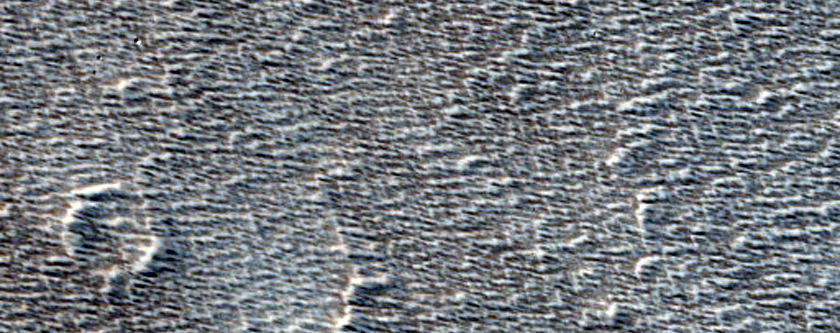 Pedestal Crater Near Arsia Mons