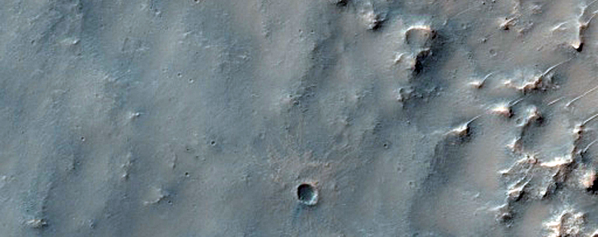 Eroded Bedrock on Crater Floor