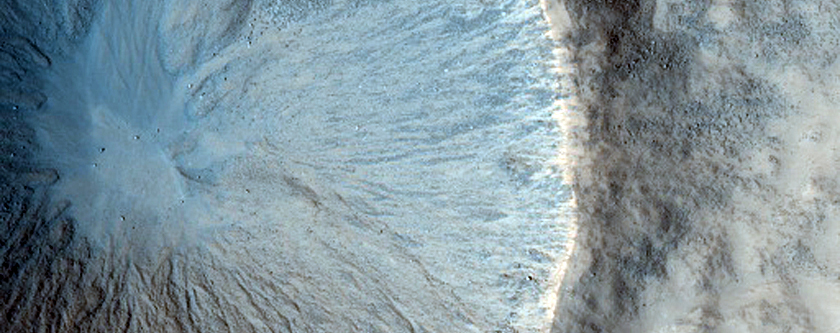Fresh Crater with Steep Slopes