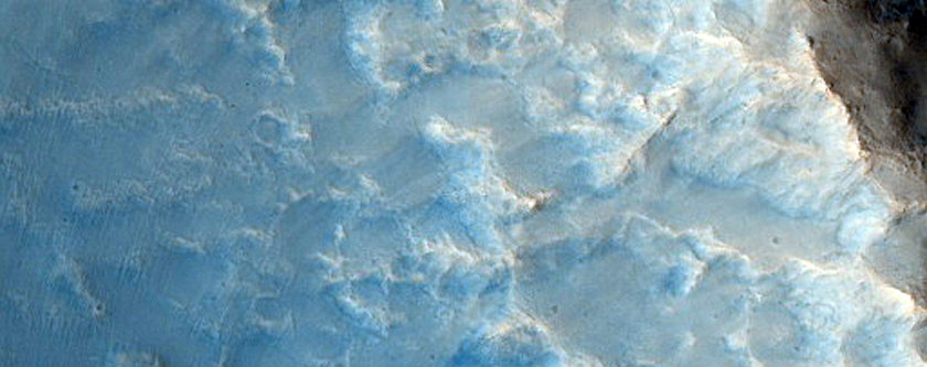 Gully in Crater in Acidalia Planitia
