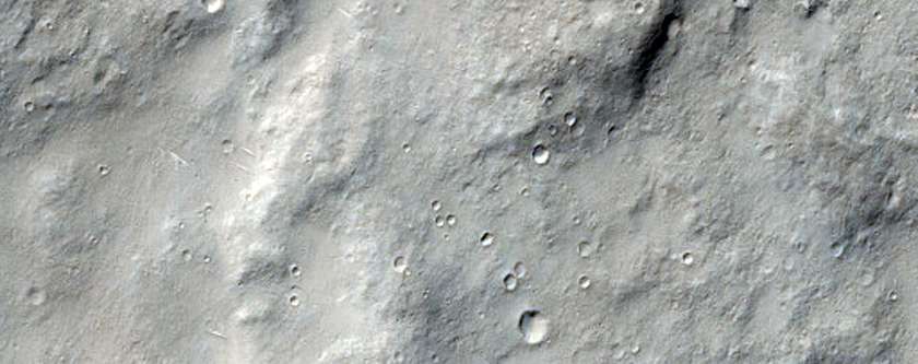 Channels in Filled Crater