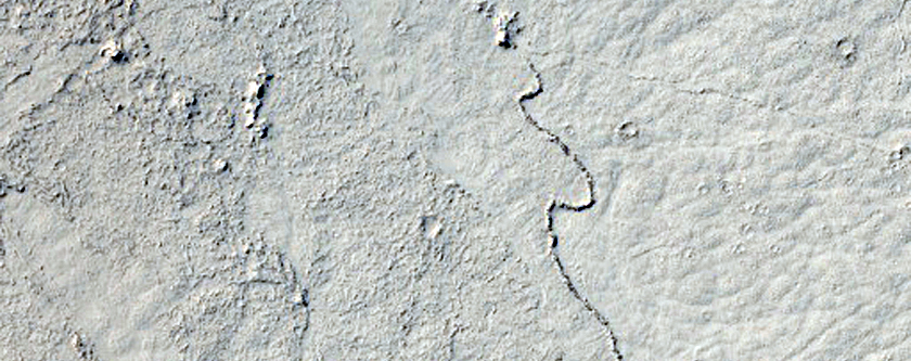 Lava Contacts South of Athabasca Valles