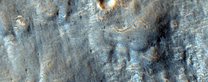 Possible Fan in Crater Ejecta in North Arabia Terra