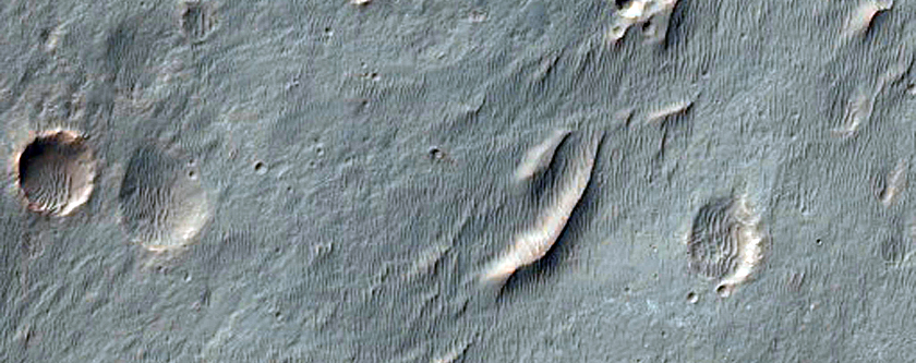 Crater with Valleys on Wall