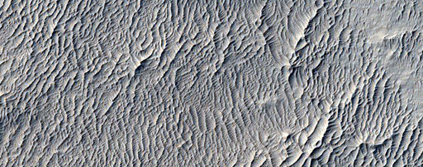 Sharp Contact Between Medusae Fossae Units North of Apollinaris Mons