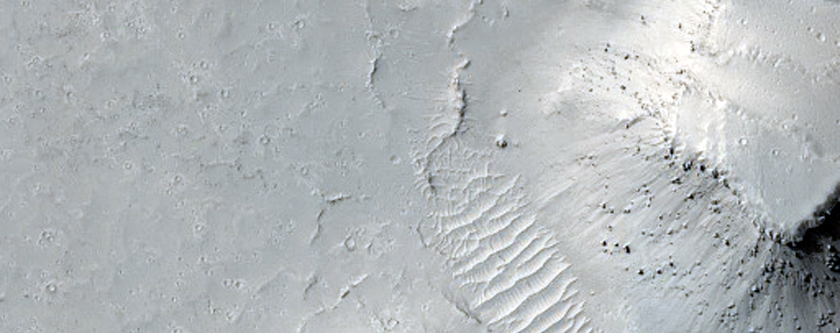 Tilted Mesas Near Athabasca Valles