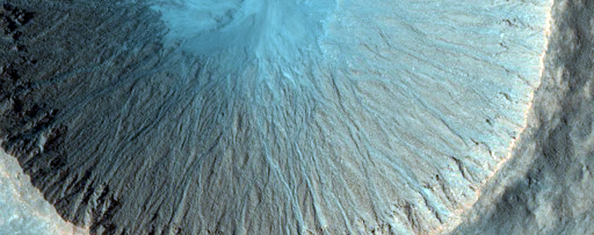 Monitor Slopes of Impact Crater