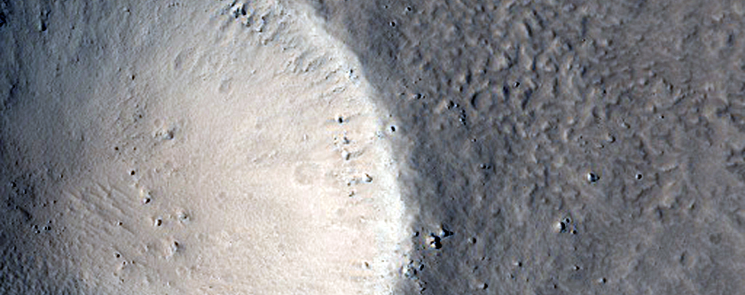 Crater in Tempe Terra