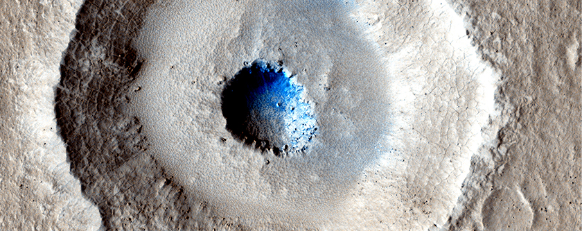 Craters in an Icy Surface