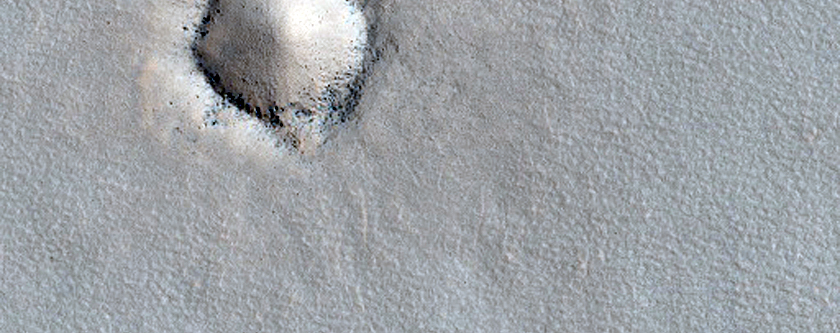 Fresh Small Crater on Northern Plains