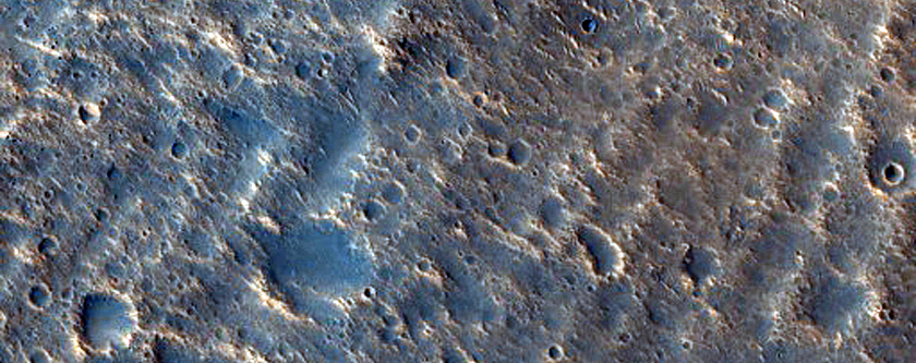 Acidalia Planitia Crater and Wind Streak