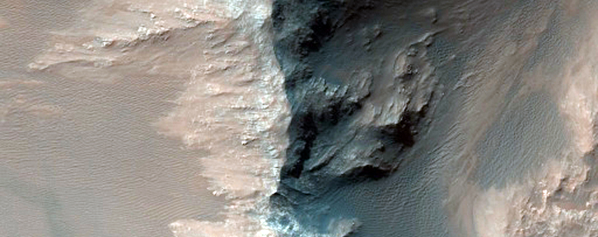 Monitor Low Albedo Slopes along Coprates Chasma Ridge