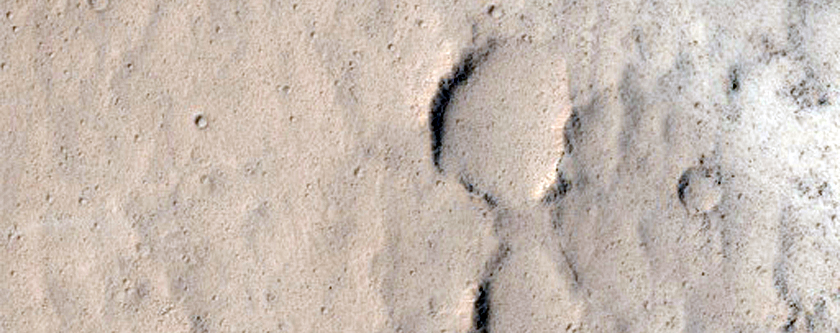 Sample Smooth Terrain North of Kasei Valles