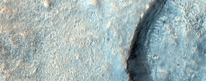 Crater on Knobby Terrain