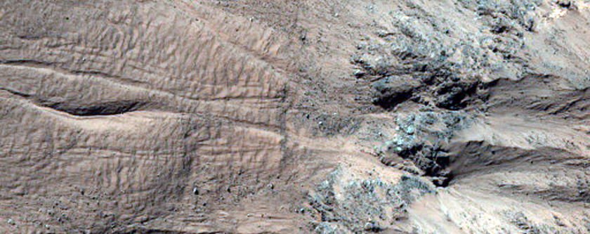 Depression East-Southeast of Hale Crater and Neighboring Landforms