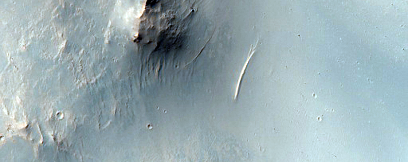 Crater with Valleys and Fans
