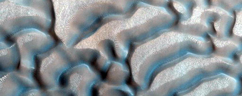 Dunes in Crater in Northern Plains