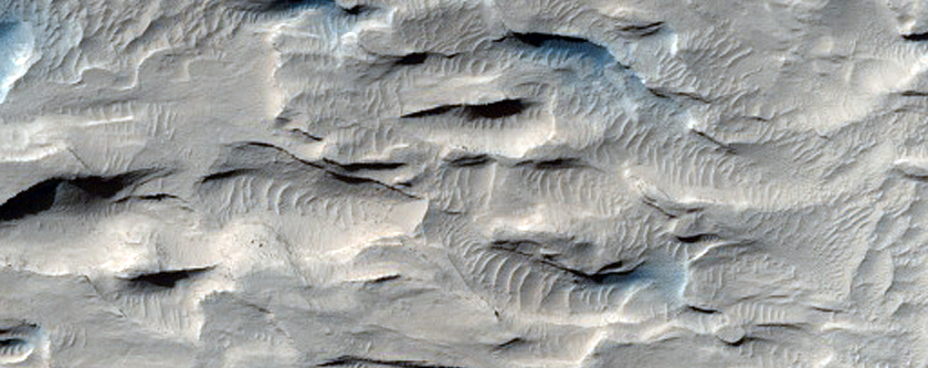 Sinuous Ridges in the Western Medusae Fossae Formation