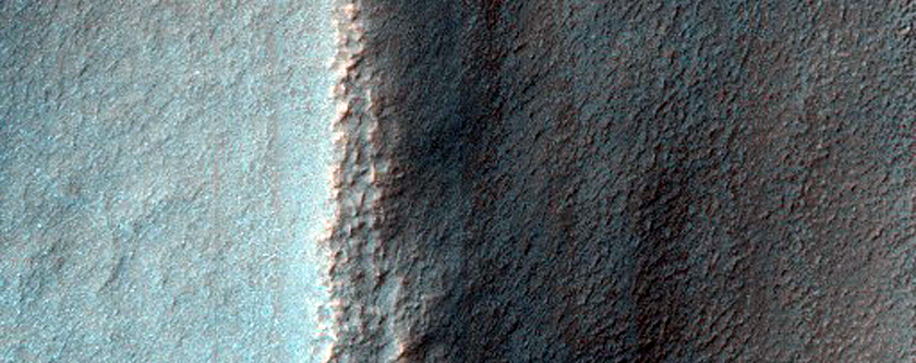 Channel within Hellas Planitia