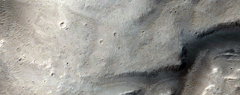 Channel Network on the Southern Wall of Sklodowska Crater