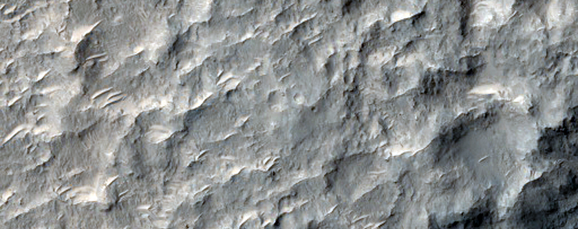 Layers in Wall of Channel in Tyrrhena Terra