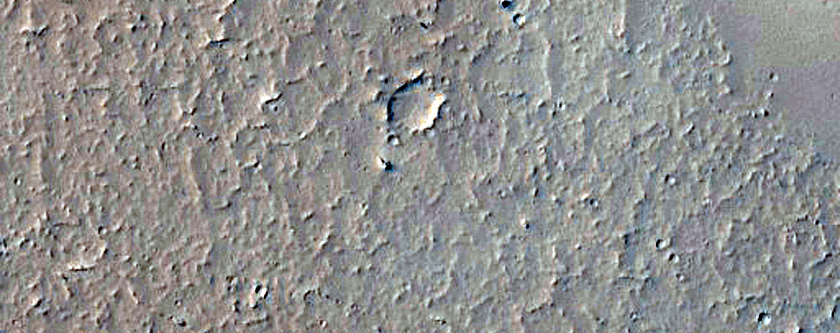 Platy Lava on Crater Floor