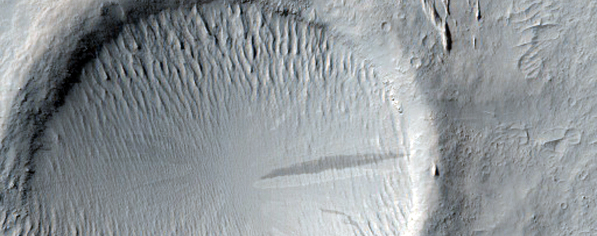 Pedestal Crater in Eumenides Dorsum Region