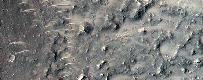 Crater in West Utopia Planitia