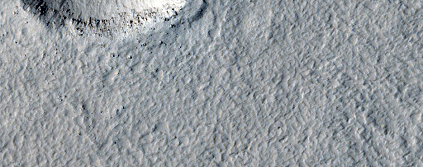 Crater in Erebus Montes Region
