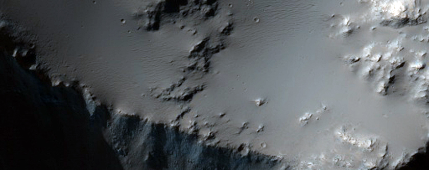 Landslide on Wall of Crater in Noachis Terra