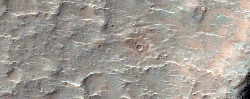 Putative Chloride-Rich Deposits inside Eroded Crater