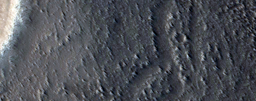 Channel in Ceraunius Fossae