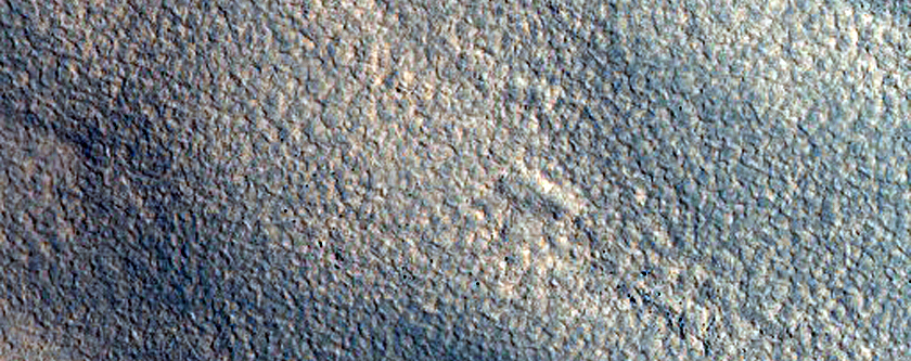 Viscous Flow Deposit on Crater Floor