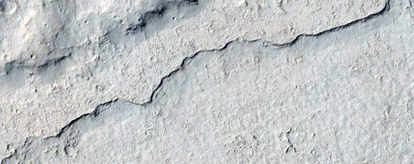 Terraced Massifs South of Marte Vallis
