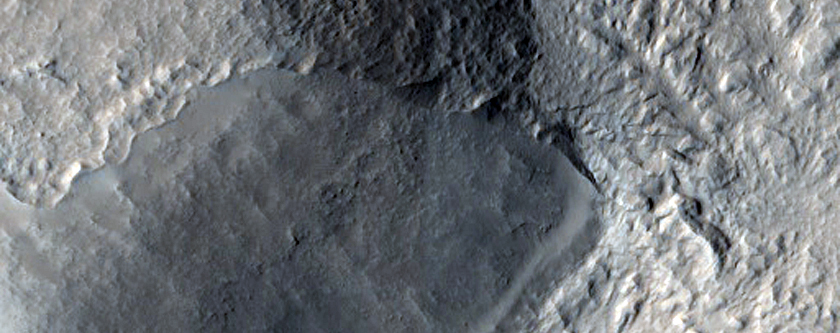 Possible Marginal Ridge at Base of Mesa Wall South of Moreux Crater