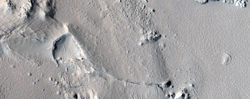 Buttes and Boulders in North Mid-Latitude Crater
