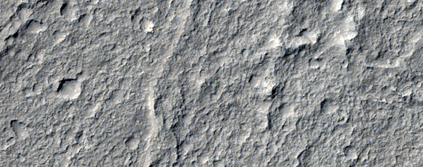 Infilled Crater in the Sirenum Fossae Region