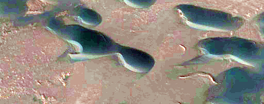 High-Latitude Dune Footprints