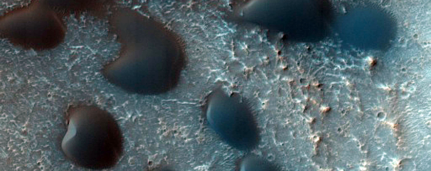 Cerberus Region Intra-Crater Dune Field