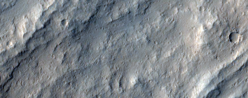 Lava Flow over Northeastern Olympus Mons Basal Scarp