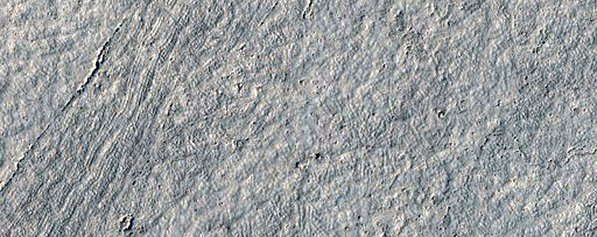 Verhoogd lava-relif in Cerberus Palus