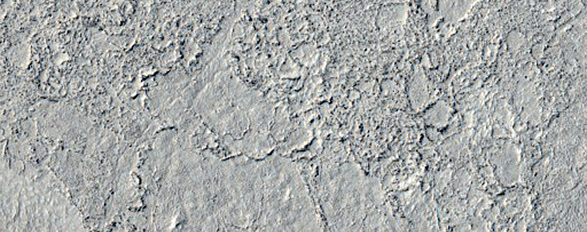 Oud lavakanaal in Athabasca Valles
