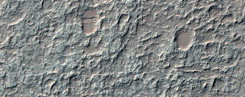 Bedrock Outcrops West of Holden Crater