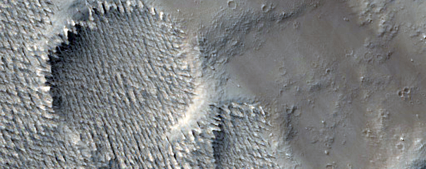 Crater with Wind Streak