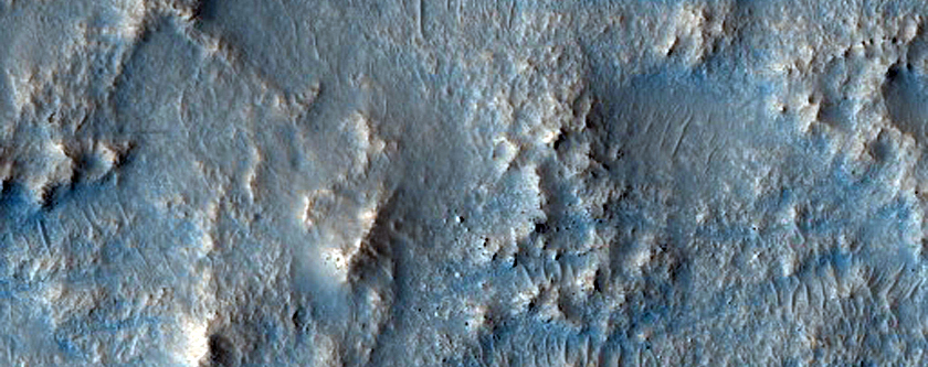 Topographic Low with Thermally-Distinct Terrain in THEMIS IR Images