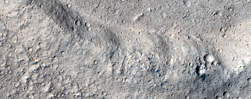 Crater within Kasei Valles