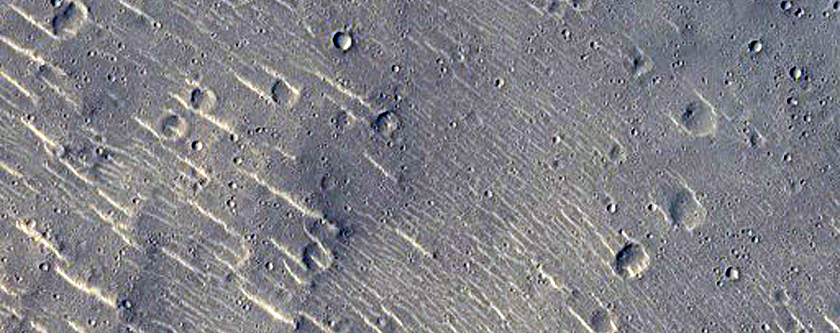 Impact Crater Cut by Cerberus Fossae