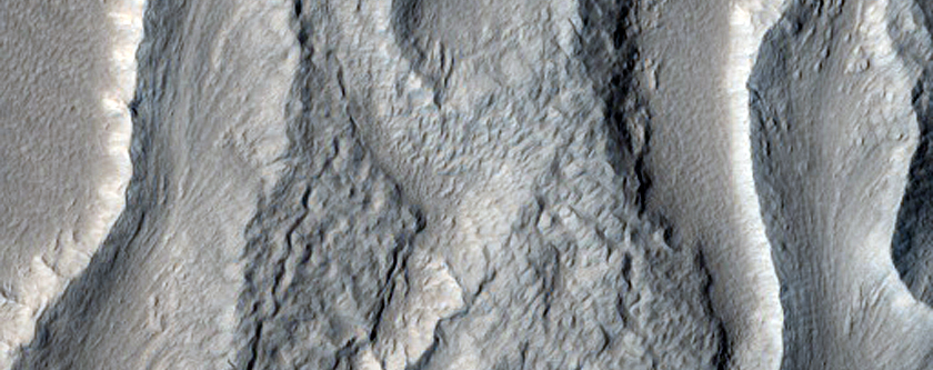 Lineated Valley Floor Material in Terrain North of Arabia Terra