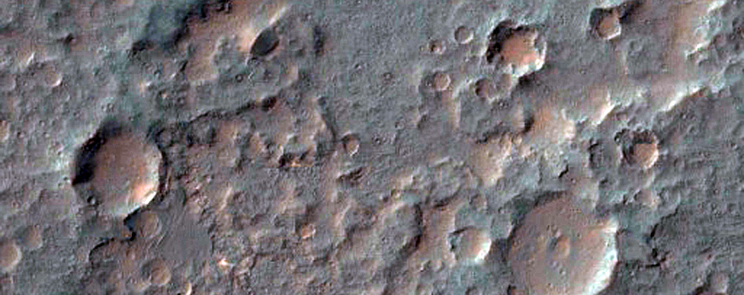 A exposio de leito de rocha em Coprates Chasma