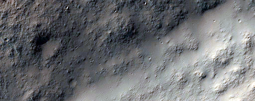 Crustal Outcrop around Hellas Region